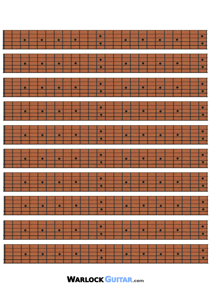 blank rosewood fretboard paper