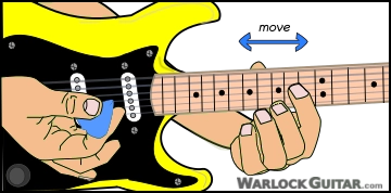 Pinched guitar harmonics flurry