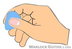 how to hold the guitar pick