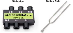 pitch pipe and tuning fork