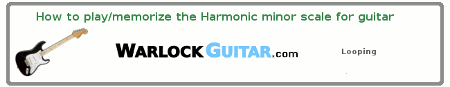 how to play the harmonic minor scale guitar gif
