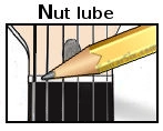 graphite pencil lead in guitar nut