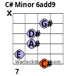 C# Minor 6add9 Guitar Chord